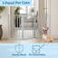 Barrière pour animaux de compagnie autoportante PETMAker - 3 panneaux 54 x 24 pouces pliables pour les portes, les couloirs et les escaliers, aucune barrière requise pour les petits et moyens animaux de compagnie-33893612-33893614