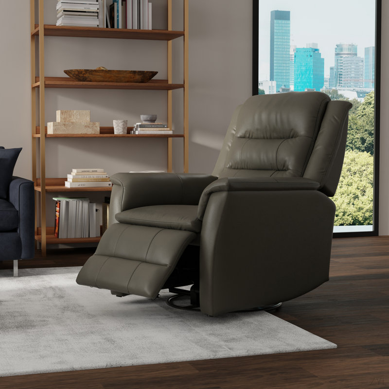 Fauteuil inclinable et oscillant Global Home avec repose-pieds manuel Madras, Gris