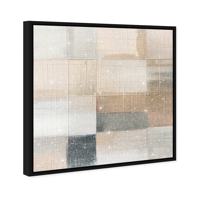 Boxed in Ebony II Canvas Abstract Print by Oliver Gal, Black Frame, 12 x 12, 31"H x 31"W, Black Frame