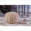 Pouf tricoté en coton - siège supplémentaire beige Repose-pieds pour la maison | Beige | Rond
