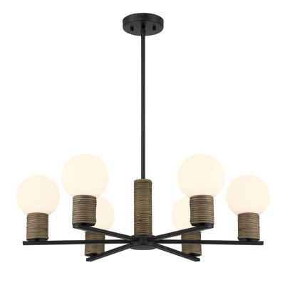 Jarrell 6-Light Chandelier in Matte Black