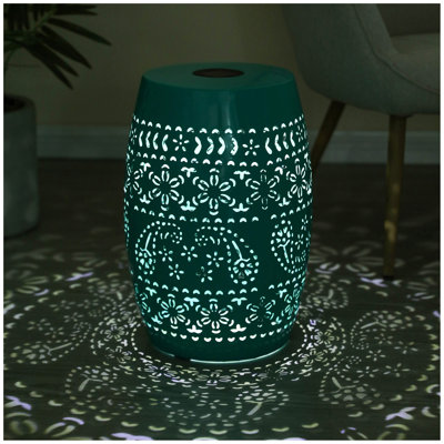 Lumi Solar-Lighted Iron Side Table