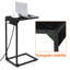 Ensemble de 2 tables d'appoint hautes en forme de C avec prises de courant - noir
