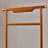 Brass Trimmed Coat Rack with Drawers