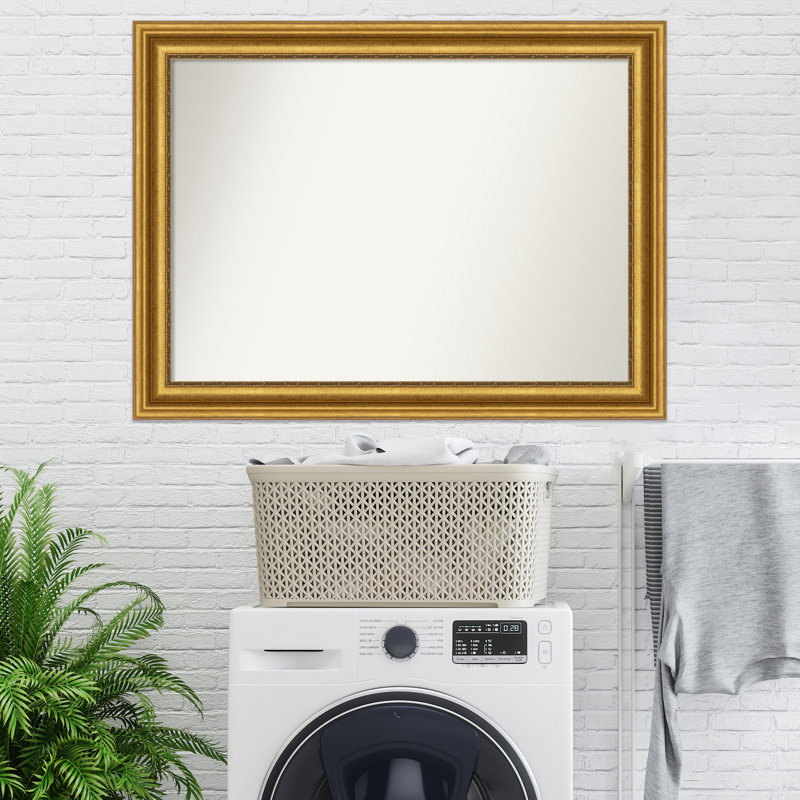 Francel Wood Flat Wall Mirror, 33" H x 44" W