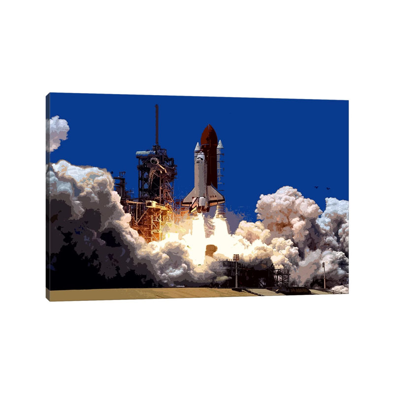 Into Outer Space 1 Piece Wrapped Canvas Wall Art, 66.04 cm H x 45.72 cm W x 1.91 cm D