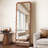 3-In-1 Versatile Scalloped Full-Length Mirror - Wall-Mounted, Leaning & Freestanding-117954018