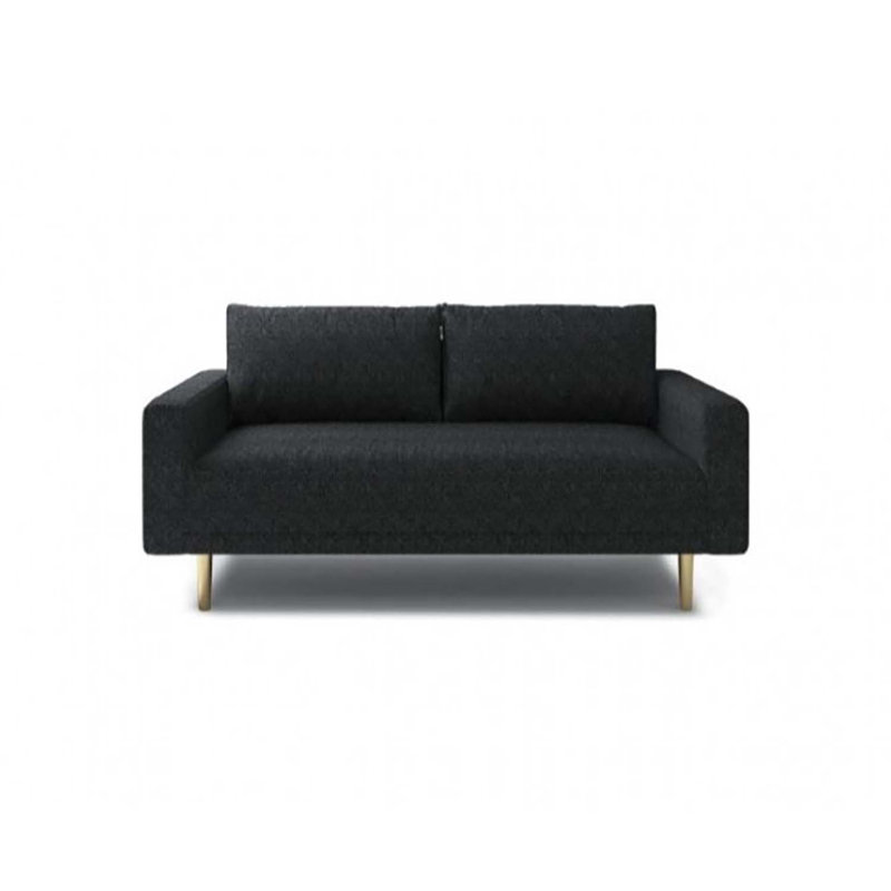 Causeuse rembourrée Saori, Bouclé noir, H 33 po x l 82,5 po x P 34,5 po