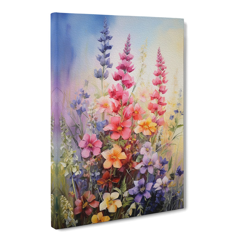 Wildflowers Realism - Art Prints - Wrapped Canvas, 76cm H x 50cm W x 3cm D