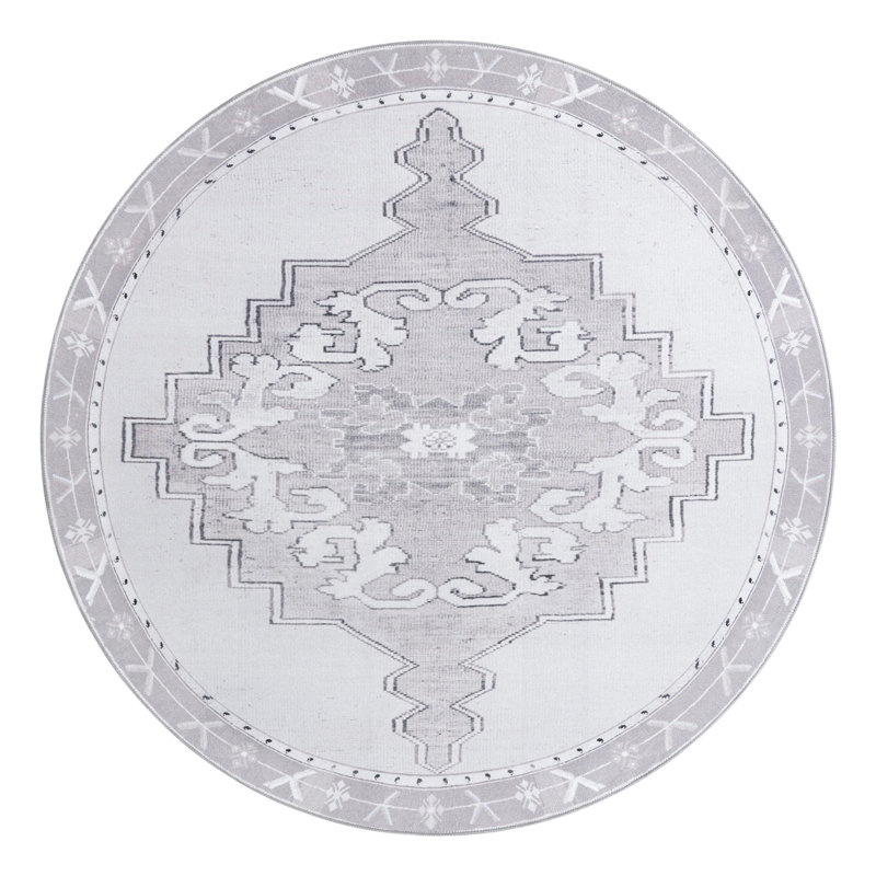 Chenille Indoor Rug, Round 7'7"