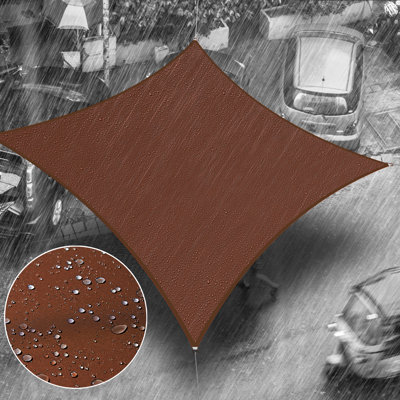Royal Shade 9.5' X 9.5' Waterproof Shade Sail With Hardware Kit