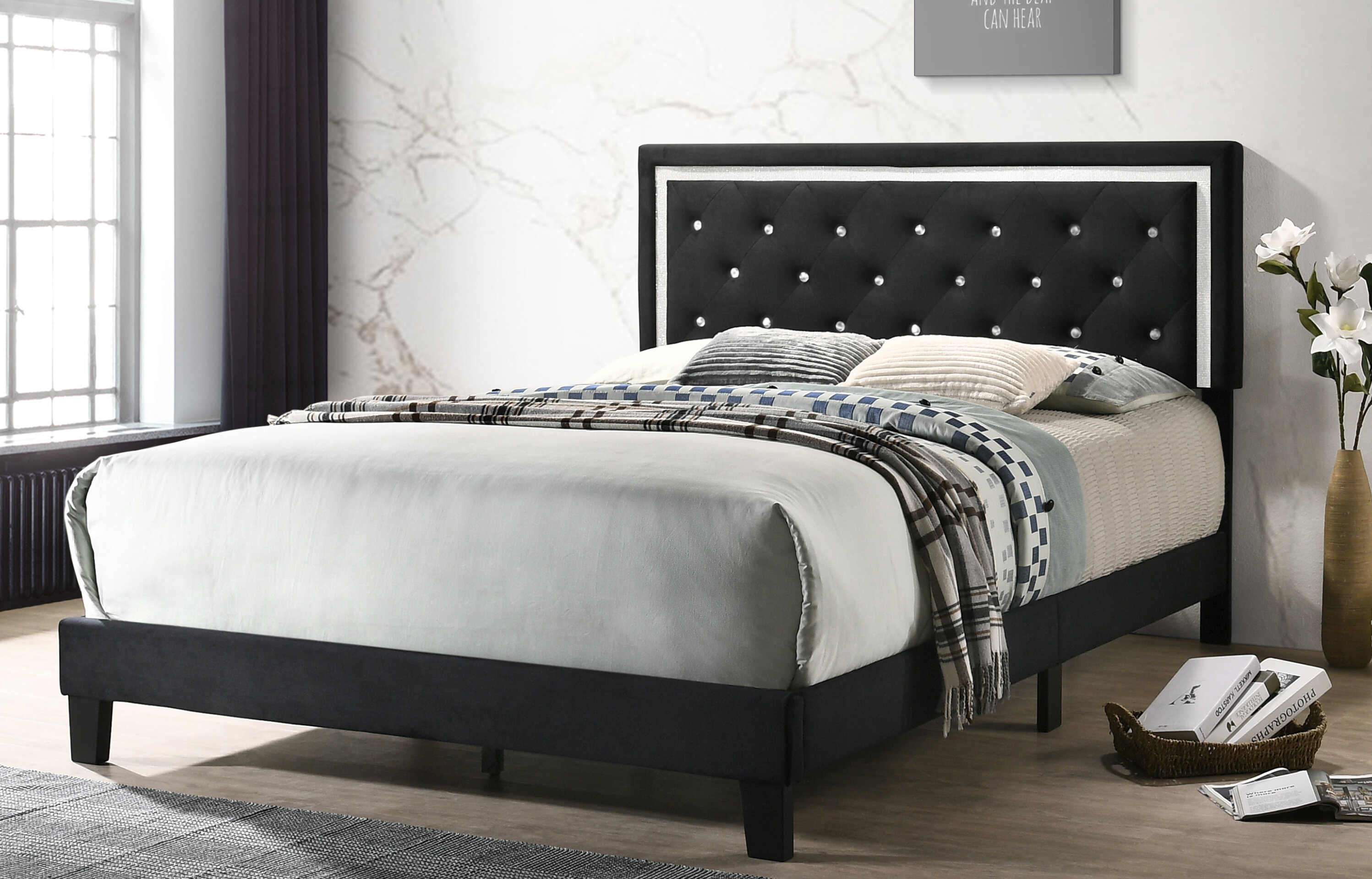 House of Hampton® Vernon Upholstered Standard Bed & Reviews | Wayfair