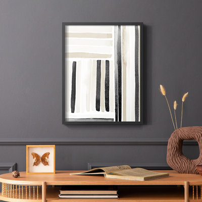 «Neutral Lines I», reproduction encadrée - bois massif