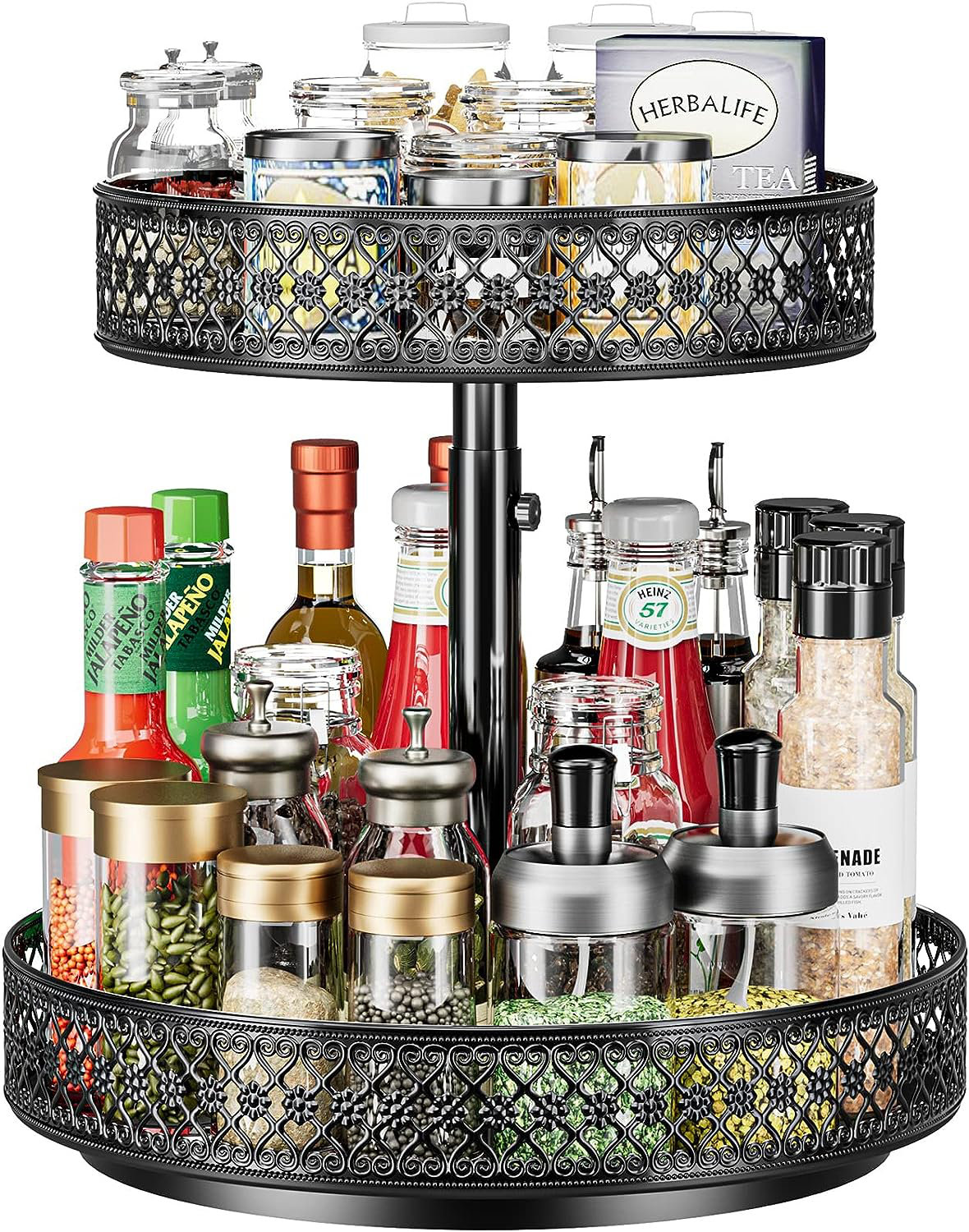 Turnable Spice Rack Prep & Savour 12 Inch Adjustable Turntable Spice Rack - Wayfair Canada