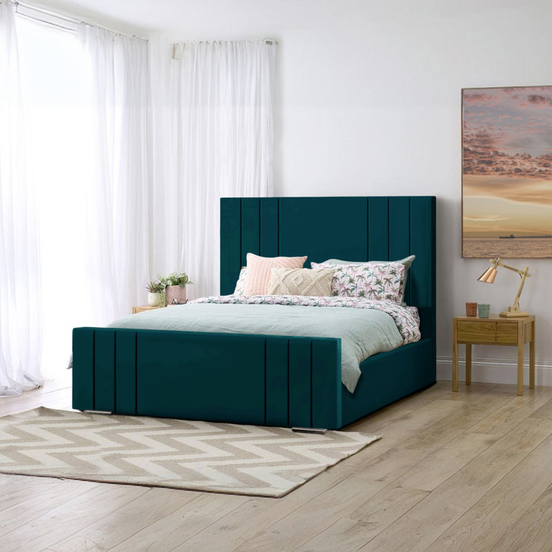 Aalyan Upholstered Bed, 145 x 211 cm, Mallard
