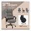 Chaise de bureau à massage à haut dossier et vibration avec télécommande 6 points