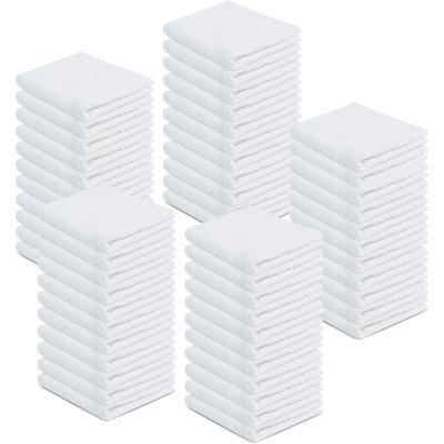 Lingettes de nettoyage 100% coton, paquet de 50 (12 x 12 pouces)