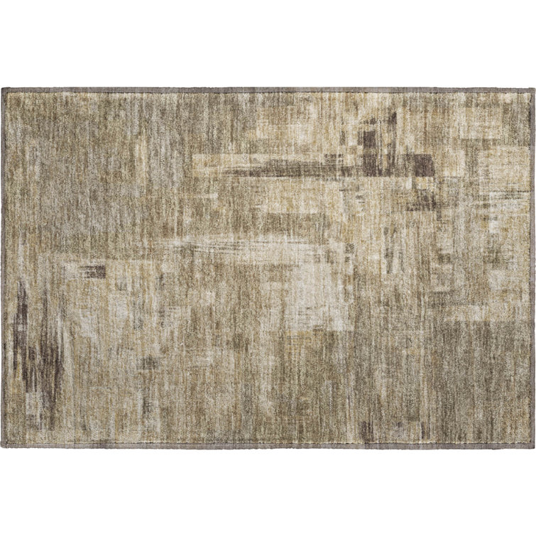 Premium Machine Washable Elize AMF1338 Blocks Rug