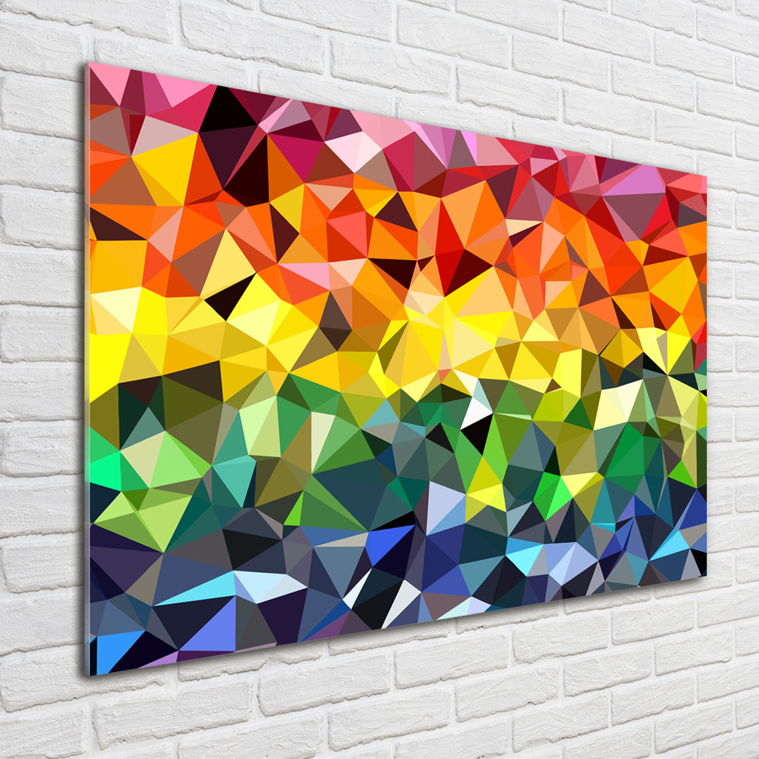 Geometric Background - Unframed Art Prints on Glass