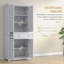 Armoire de cuisine de style campagnard de 72,5 po de hauteur Donnybrook, armoire de cuisine autoportante avec 4 portes