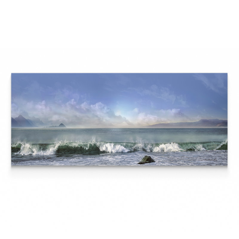 Breaking Waves - Reproduction de peinture à l'huile sur toile, H 8 po x l 24 po x P 1,5 po
