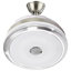 Ventilateur de plafond de 42 po à pales rétractables avec lumière DEL et haut-parleur Bluetooth, ventilateur de plafond moderne à 3 vitesses à intensité variable avec télécommande pour le salon, la chambre à coucher, la salle à manger