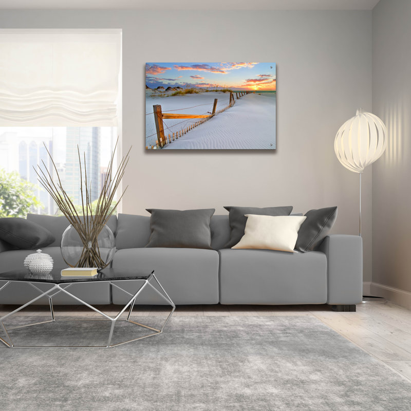 " White Sand Beach Sunset " by Ezra Tanner, 24" H x 36" W x 0.2" D