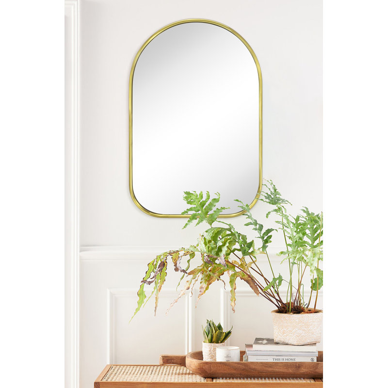 Miroir de salle de bain, 30 po x 20 po, Or brossé