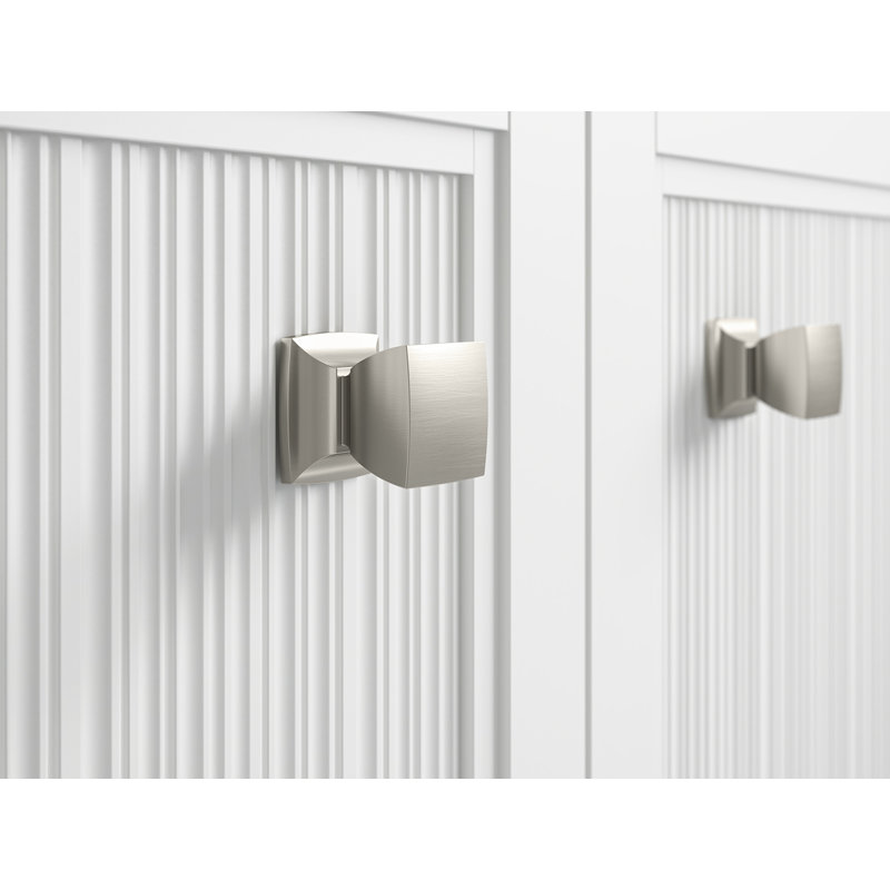 Bouton d'armoire Hearthaven, Nickel brossé