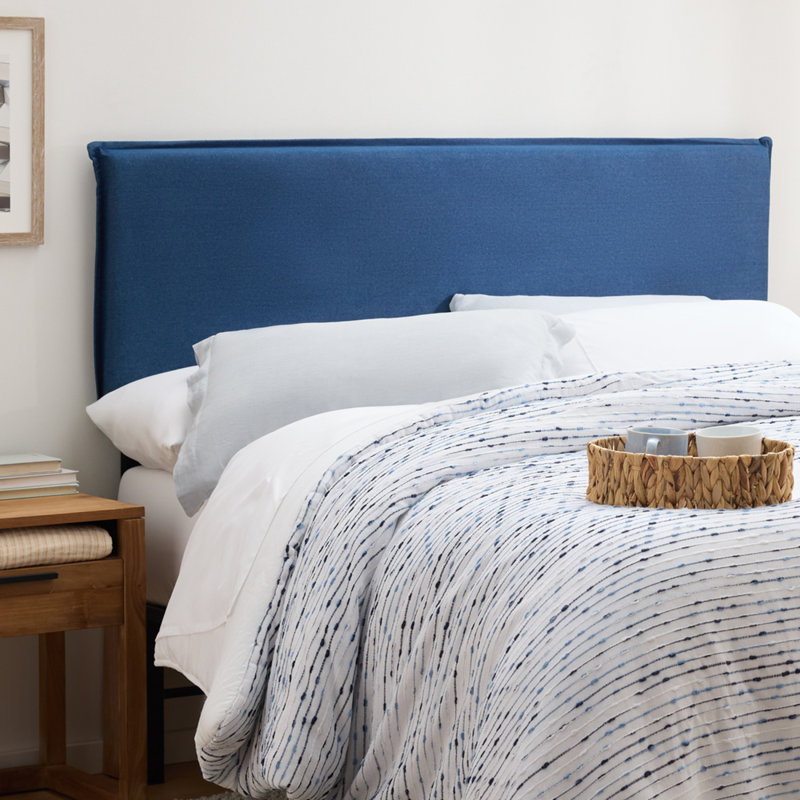 Tête de lit tapissier, très grand, denim