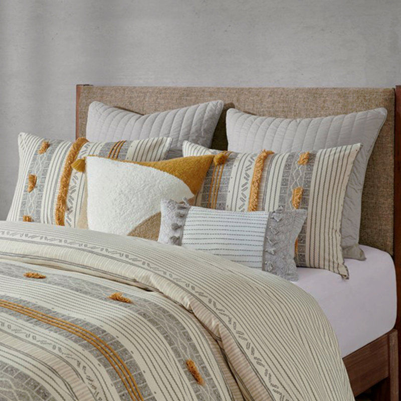 King/Cal King 3 Piece Cotton Duvet Cover Set