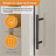 Quincaillerie simple en acier inoxydable en verre trempé de 8 mm pour porte de douche coulissante simple sans cadre