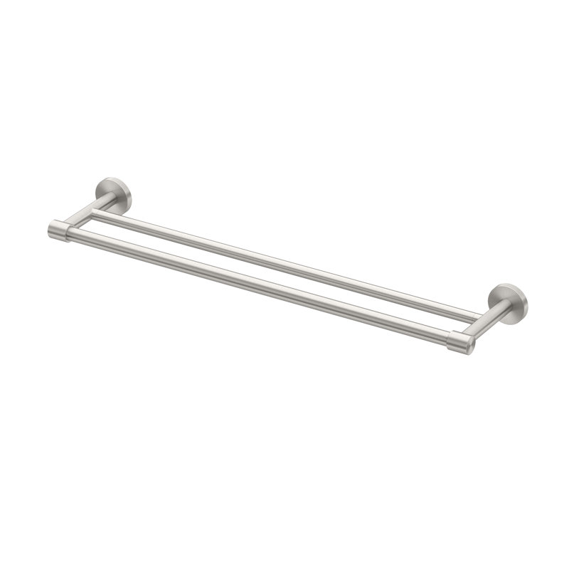 Porte-serviettes mural double 24 po Reveal, Nickel satiné