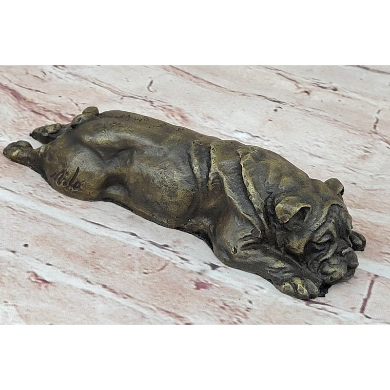 Sculpture de petit bouledogue Strozier