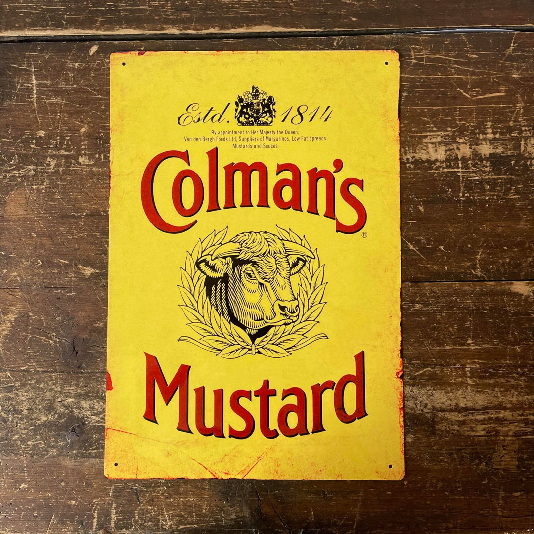 Wanddekoration Colman's Mustard