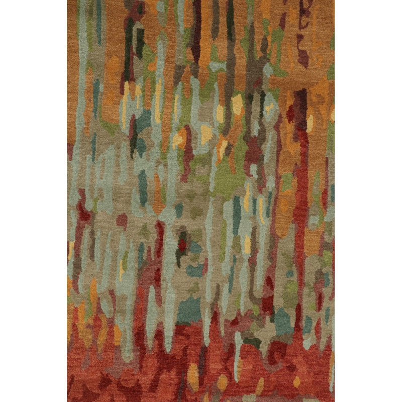 Handmade Silk and Wool Area Rug