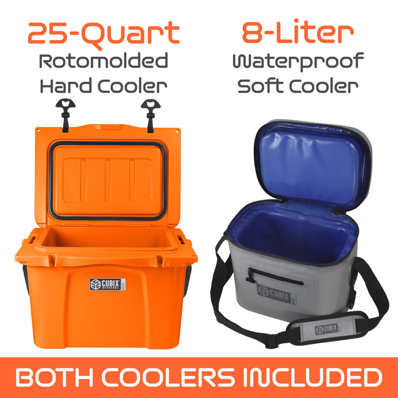Glacière Cubix, Glacière douce orange / noire Zesty