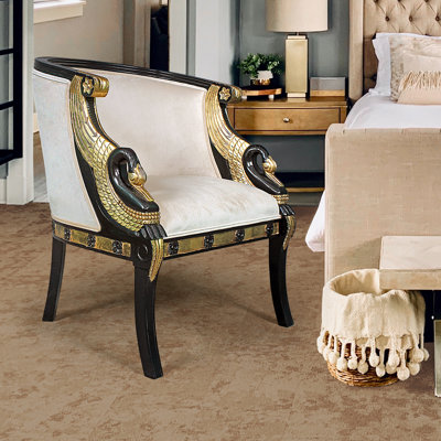 Fauteuil demi-tonneau Graceful Swans