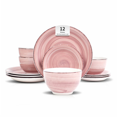 Ensemble de vaisselle 12 pièces ColorSwirl HomeVSS