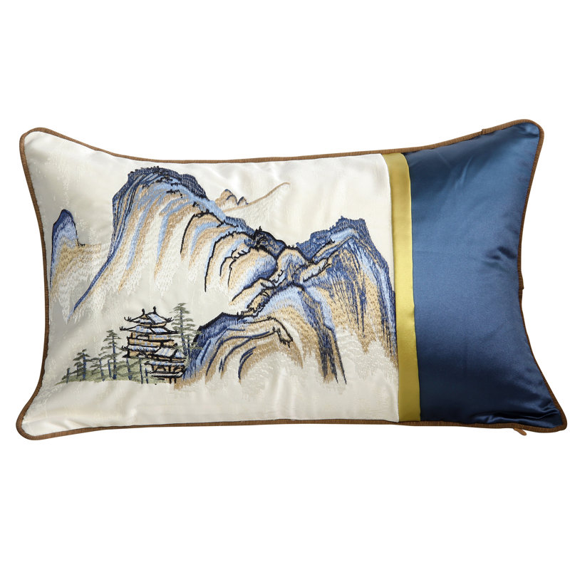 Housse de coussin lombaire brodé à la maison Tatro