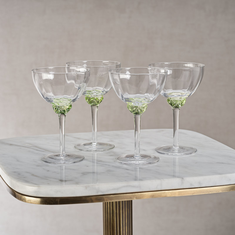 Priolo 7.05oz. Martini Glass Set, Light Green
