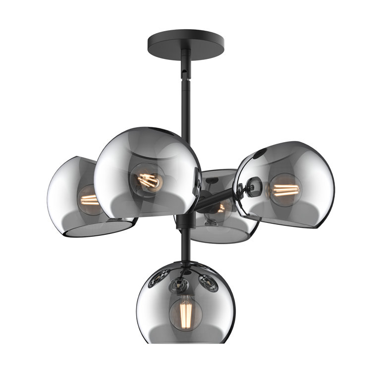 Willow 5 Light Metal Sputnik Chandelier