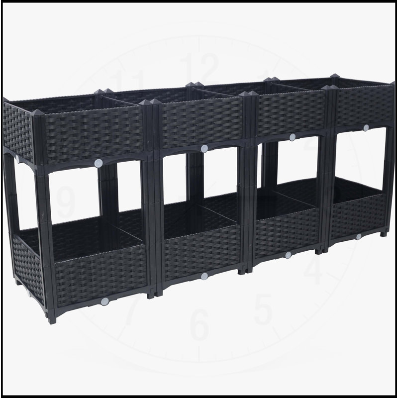 Jardinière surélevée pour jardinière - jardinière surélevée, Noir
