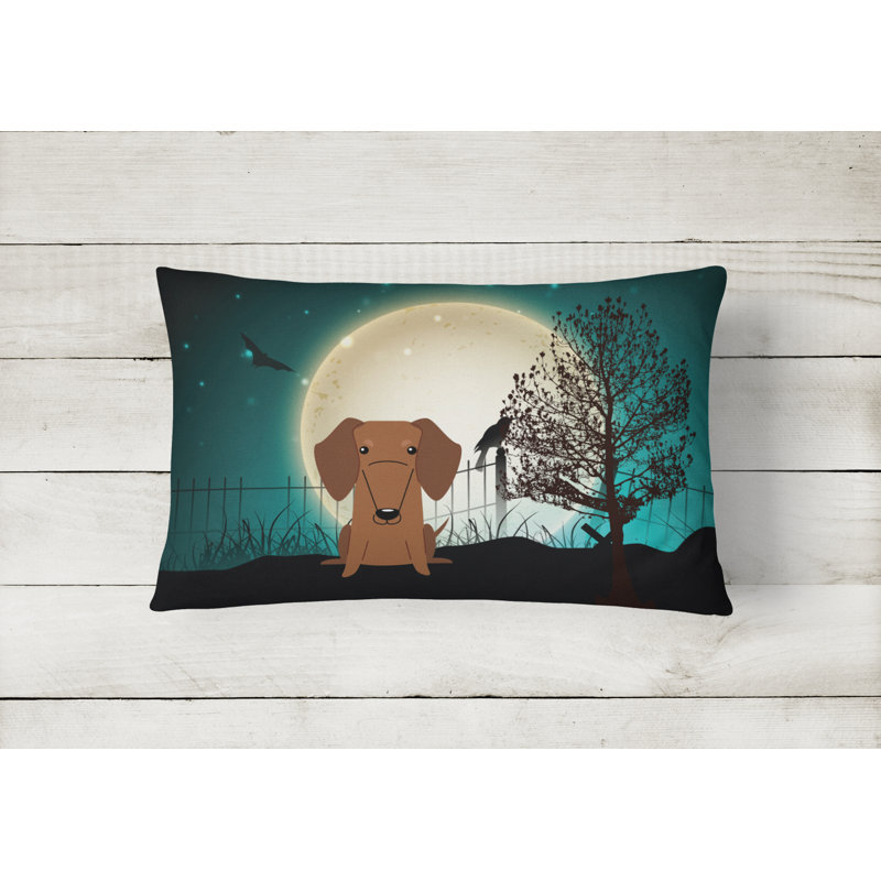 Coussin lombaire intérieur / extérieur Halloween, Rouge / Brun