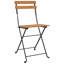 Chaises de bistro pliantes Latitude Run® 4 pièces en bois de teck et acier