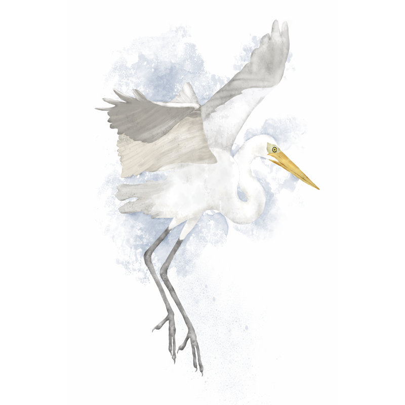 Coastal Heron II by Jade Reynolds - Painting, 122cm H x 81cm W, Black Floater Framed