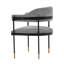 Fauteuil en chenille de métal gris Lia-965954704