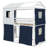 Twin House Bunk Bed With Tent & Play Space Design-7543005-7542994