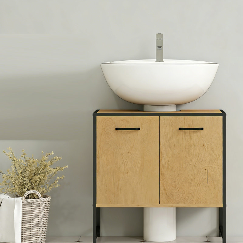 60cm Bathroom Vanity Base Only, Brown