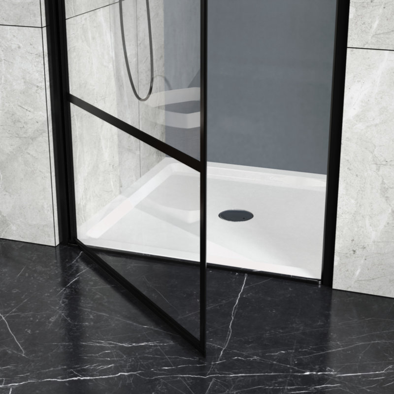 Goodyo 36X36in Shower Base White, Centered Drain And Single-Threshold
